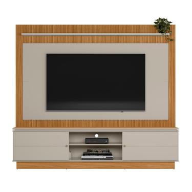 Imagem de Painel Home para TV até 75 Linea Guararapes 2 Portas MDF e MDP - Nature/Offwhite