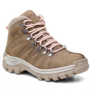 Imagem de Bota Feminina Couro Cano Curto Adventure Trilhas Confortável-Feminino