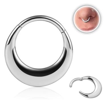 Imagem de Atomhole G23 Piercing de nariz de titânio argola septo clicker hipoalergênico cartilagem brinco para mulheres hélice torre tragus concha piercing joia lóbulo daith confortável anel de umbigo