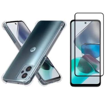 Imagem de Kit Moto G13 - Pelicula de Vidro 3D + Capa Transparente Anti Impacto T