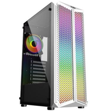 Imagem de Gabinete Gamer Haven ATX Lateral Vidro Frontal RGB OEX GH300 Branco