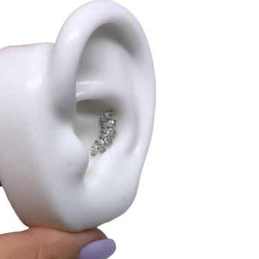 Imagem de Piercing Cluster Helix Tragus Conch Cravejado Aço Cirúrgico 316l - Rar