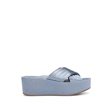 Imagem de Kenneth Cole Sandália feminina Damariss Plataforma X-Band Slip on, Azul, 40