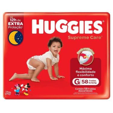 Imagem de Fralda Descartável HUGGIES Supreme Care G com 58 Unidades