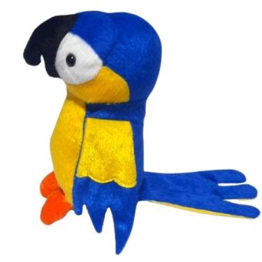 Imagem de Arara Brasil de Pelúcia 23 cm Antialérgica - Mirante Brasil