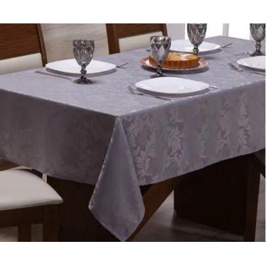 Imagem de Toalha De Mesa 6 Lugares Jacquard Tecido Grosso Retangular - JVBORDADO