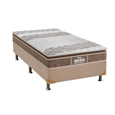 Imagem de  Cama Box Solteiro: Colchão Ortopédico Probel D33/EP Anatômico Guarda Costas Próintense Plus + Base CRC Suede Clean(88x188)