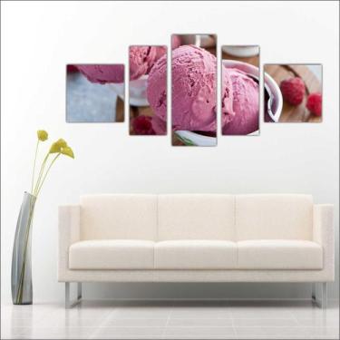 Imagem de Quadro Decorativo Sorvete Sorveterias Gourmet Decoração 5 Peças TT5 - 