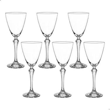 Imagem de Taça de Cristal Bohemia Para Vinho 250 ml Elisabeth 6 Peças - Bohemia 