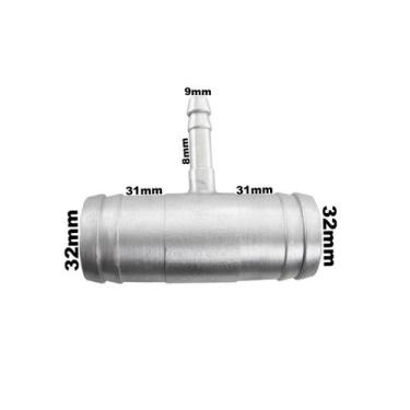 Imagem de Conexão T Aluminio Redução 30x8x30mm Adaptação Universal - PARAISO DAS