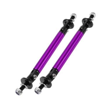 Imagem de Partuto 2 peças de 75 mm/2,95 pol. Varas de suporte ajustáveis para para-choque dianteiro traseiro divisor de lábio barra de suporte de haste de amarração liga de alumínio roxo