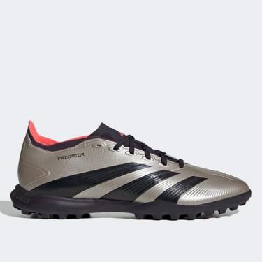 Imagem de Chuteira Society Adidas Predator 24 League Low Unissex, Cinza, Preto, 