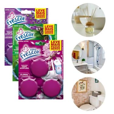 Imagem de Kit 12 Desodorizador Pedra Sanitária Cheirinho Banheiro Pastilha Para 