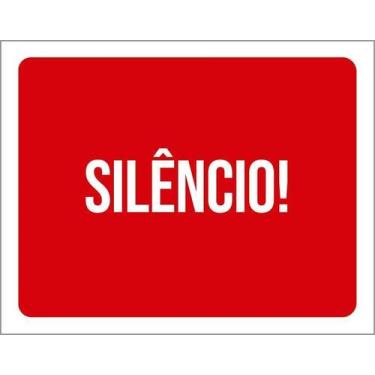 Imagem de Placa Sinalização Ambiente Silêncio 36X46 - Sinalizo