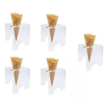 Imagem de Suporte Pizza Cone Casquinha Cascão Temaki Sorvete 05 Und - Loja Dinka