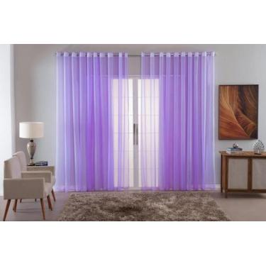 Imagem de cortina sala quarto voal liso delicate 300x280 transparente - B.F CONF