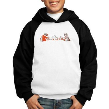 Imagem de Moletom Infantil Crianças Brincando - Foca na Moda, Branco, Preto, 14