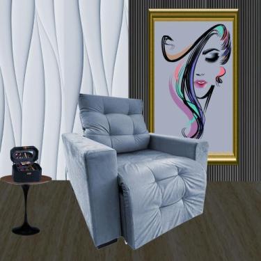 Imagem de Poltrona Pra Extensão De Cílios Com Apoio Para os Pés Modelo Cris - mo