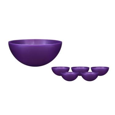Imagem de Kit 6 Mini Bowl Lilás 240Ml Plástico Premium - Bb Store