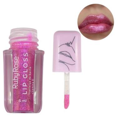 Imagem de Gloss Labial Ruby Rose Com Glitter Lip Gloss ShineC/Brilho, 06/Firewor