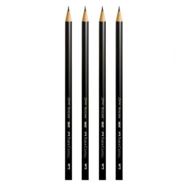 Imagem de Kit 04 Lápis Grafite Preto Nº2 B Faber Castell, Grip 2001, Super Soft,