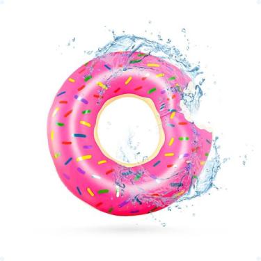 Imagem de Boia Piscina Redonda 48cm Infantil Piscina Inflável Pequena - Luatek, 