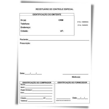Imagem de Receituário Médico P/ Controle Especial - 50 Blocos (2500 folhas) - Im