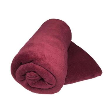 Imagem de Manta Cobertor Macio Casal Queen Varias Cores - Tati Enxovais, vinho