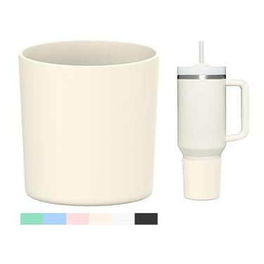 Imagem de WUQID Bota de silicone superior para Stanley Quencher H2.0 1,1 l 850 g 590 ml & IceFlow Flip 850 g 590 ml, serve para o mesmo diâmetro 590 g - 1,134 ml, tampa de manga inferior de garrafa antiderrapante