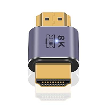 Imagem de Poyiccot HDMI Male to Male Adapter 8K, HDMI 2.1 Adapter 48Gbps UHD HDMI Connector Extender with LED Light, Supports 8K@60Hz 4K@120Hz 1080P HDMI Port for Laptop,DVD,TV, Monitors, PS5, (1pcs)