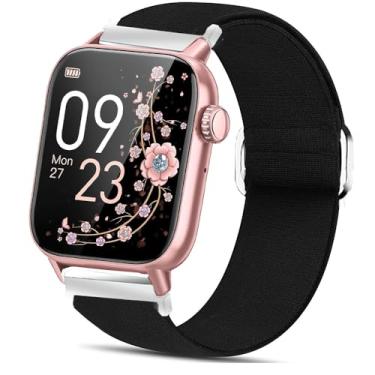 Imagem de Compatível com pulseiras de relógio inteligente AKUMAKA, pulseira de reposição ajustável de nylon elástico Lamshaw para homens e mulheres, compatível com relógio inteligente AKUMAKA G39, T90, 209DK