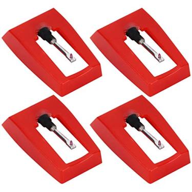 Imagem de Agulha para toca-discos, agulha de diamante para toca-discos 4 peças, substituição prática da agulha do fonógrafo para Crosley, ION, Victrola, Jenson, Boytone, TechPlay, Capehart