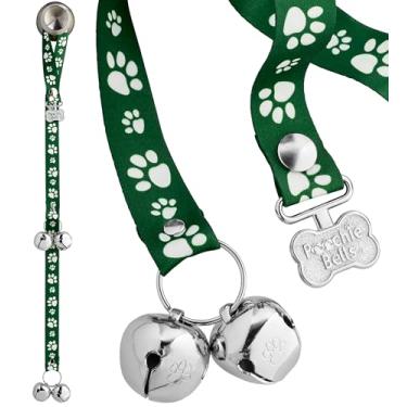 Imagem de PoochieBells The Original Potty Training Bells for Doggie Potty Bells for Doggie Bells, Easy Puppy Training, Alto e Durável Sinos Pendurados para Porta, Assinatura Verde