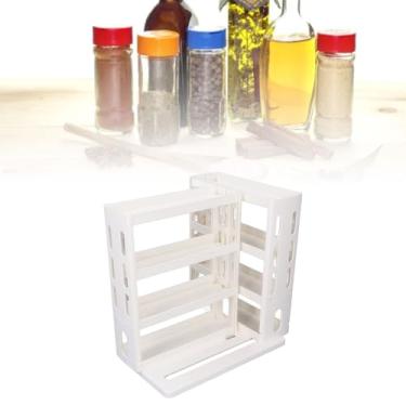 Imagem de Prateleiras de Armazenamento Unidade de Prateleira Dobrável Prateleiras de Cozinha Rack de Armazenamento Giratório de 90 Graus para Cozinha e Casa