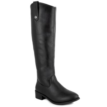 Imagem de LONDON FOG Bota de equitação feminina Irie, cores regulares e largas disponíveis, Preto, 9 Wide