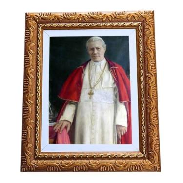 Imagem de Quadro Decorativo Religioso São Pio X A4 Luxo Premium