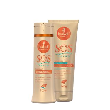 Imagem de Kit Haskell S.O.S Verão Pré E Pós Sol Shampoo Creme (2 Produtos)
