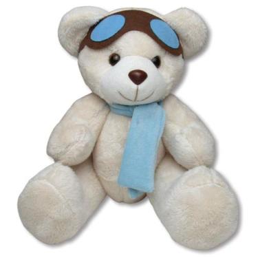 Imagem de Urso para Nicho Aviador Baunilha com Azul M - Gulu