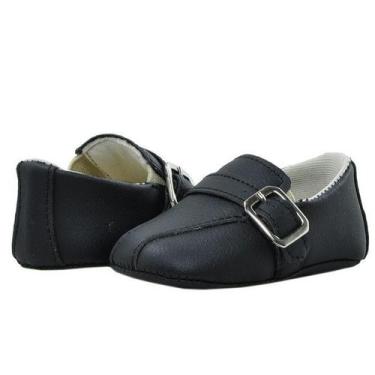 Imagem de Sapatinho de Bebê Bicho de Pé - Sapato Social Masculino com Fivela  - 