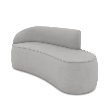 Imagem de Sofá 3 Lugares Orgânico 180 cm Morgan Suede Cinza D03 - D`Rossi