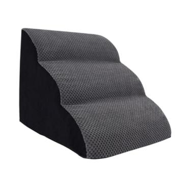 Imagem de WeiLaiKeQi Escada de animais de estimação para cães pequenos rampas de cães não deslizáveis ​​Passos sofá -cama suave para animais de estimação pequenos, Cinza