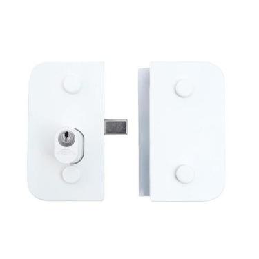 Imagem de Fechadura Central Porta Blindex Rolete Vidro vidro - Branco - AROUCA, 
