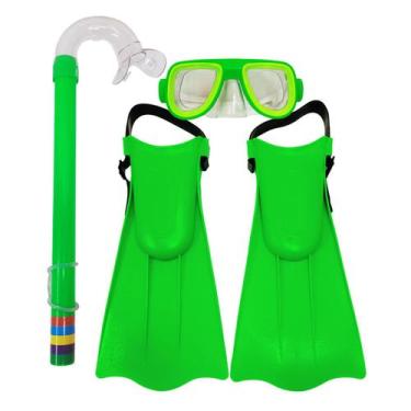 Imagem de Kit Para Mergulho Completo Infantil Com Máscara Snorkel E Pé De Pato P