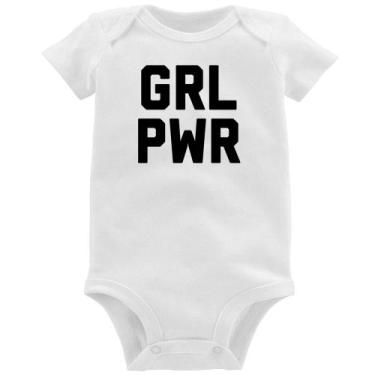 Imagem de Body Bebê Grl Pwr - Girl Power - Foca na Moda, Branco, M