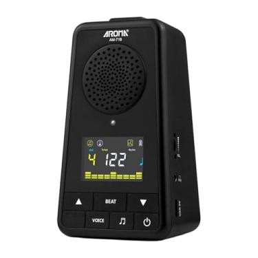 Imagem de Esquirla Mini metrônomo digital, metrônomo eletrônico, leve e fácil de usar o portátil de batida de batida para bateria saxofone de flauta, Preto