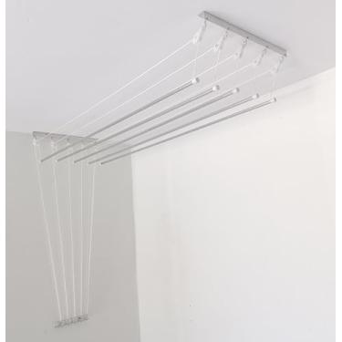 Imagem de Varal Individual Teto 5 Varetas Alumínio 100cm