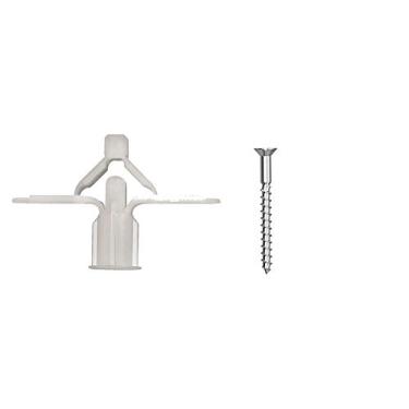 Imagem de Sfor | Bucha Fly 2 + Parafuso Madeira Philips 4,2x55 | 2 Peças | Bucha para Placa de Gesso, Drywall, Forro e Teto de Gesso