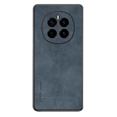 Imagem de LYJSMGZ Capa fina para Honor Magic 7 Pro/7, couro de pele de ovelha, anti-queda, coldres de proteção total para lentes, azul, 7