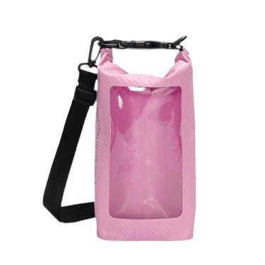 Imagem de kowaku Caixa de telefone impermeabilizada com sacola seca com bolsa de cordão ajustável para o topo da bolsa à prova d'água para passear de navegação de, Rosa