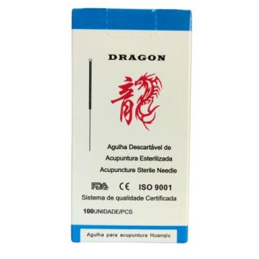 Imagem de Agulha de Acupuntura 0,30x40mm cx c/ 100 unid Dragon 